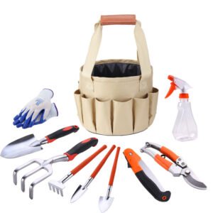 Canvas bag combination set, aluminum alloy shovel, garden scissors, bucket, fabric bag