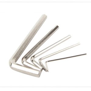 Supply L-shaped stainless steel wrench, nickel-plated extended hex key, black hex wrench, hex key, hardware hand tool