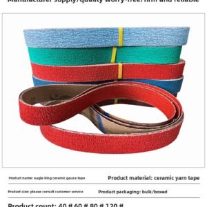 A grinding tool with 10 * 330 mm ceramic abrasive belts, used for grinding welded surfaces or weld spots. ...